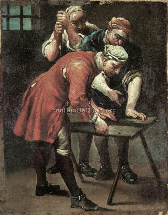 Dice Players - 朱塞佩·玛丽亚·克雷斯皮